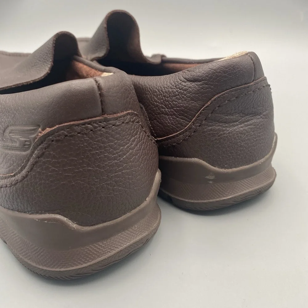 Skechers Mens Size‎ 13 On The Go BIONIC MOC Brown Leather Shoes Goga Mat